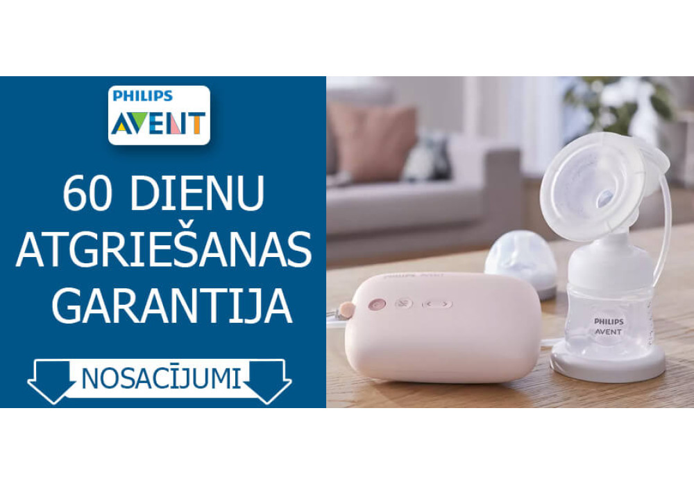 Philips Avent elektriskais piena sūknis ar naudas atmaksas garantiju!