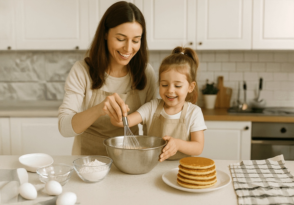 Gatavošana ar bērniem: Jautra recepte "Banānu pankūkas"