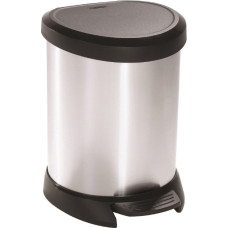 Curver Pedāļspainis metalizēts Deco Bin 5L (sudraba)