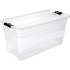 Keeeper Kaste ar vāku crystalbox Cornelia 79,5x39,5x40cm 83L caurspīdīga