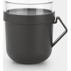 BRABANTIA Make & Take zupas kārba, 0.6L, dark grey