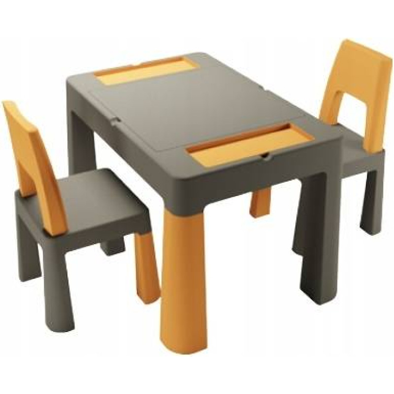 Tega Baby Galdiņš+krēsliņš TEGGI MULTIFUN graphite/mustard TI-011-172*