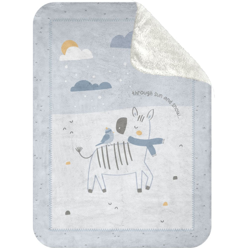 Super soft sherpa blanket 80/110 cm Stripy Friends