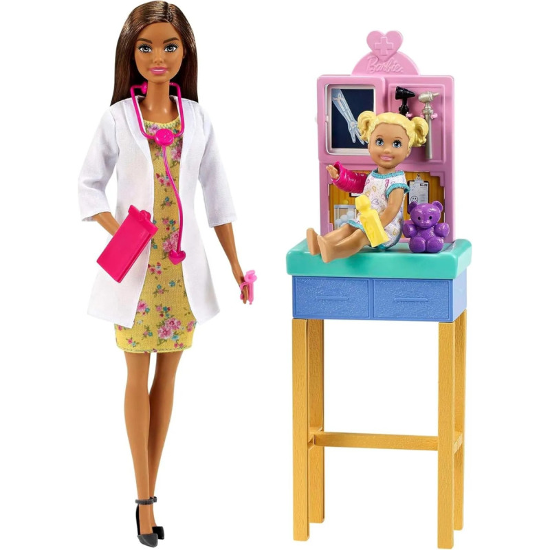 Barbie Careers Pediatrician Brunette Fashion Doll GTN52