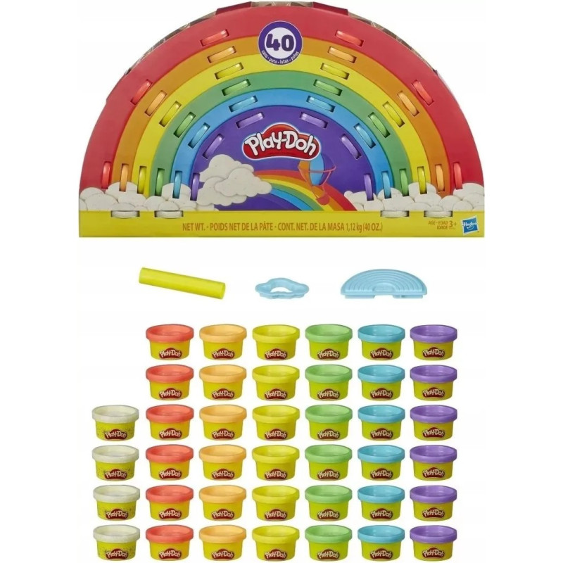 Play-Doh Rainbow compound 40 pack E6016