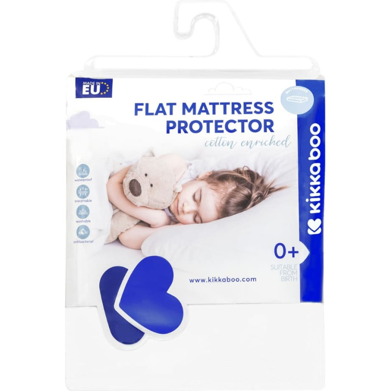 Mattress protector flat - cotton 80/200 cm