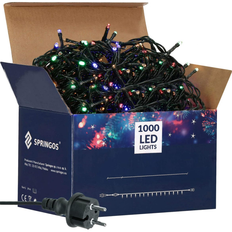 Springos Ziemassvētku lampiņas Springos CL1007 1000 Led