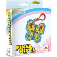 Red Castle Iron on beads, Butterfly keychain