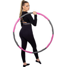 Springos Hula stīpa ar masāžu Springos FA0067 100 cm rozā-pelēka