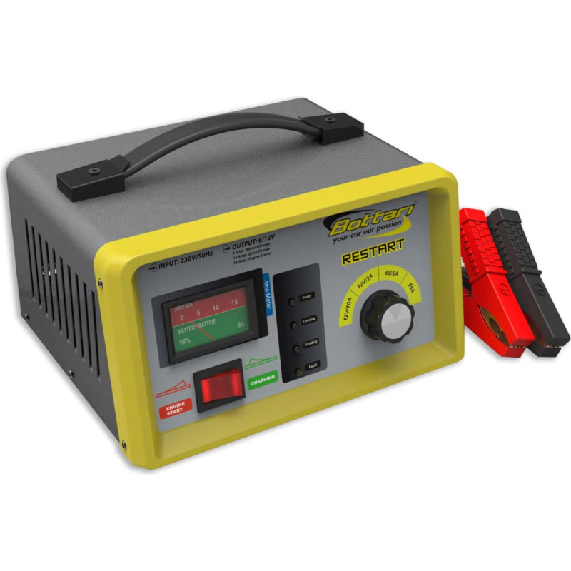Bottari 6/12V Akumulatora lādētājs + dzinēja iedarbināšana 