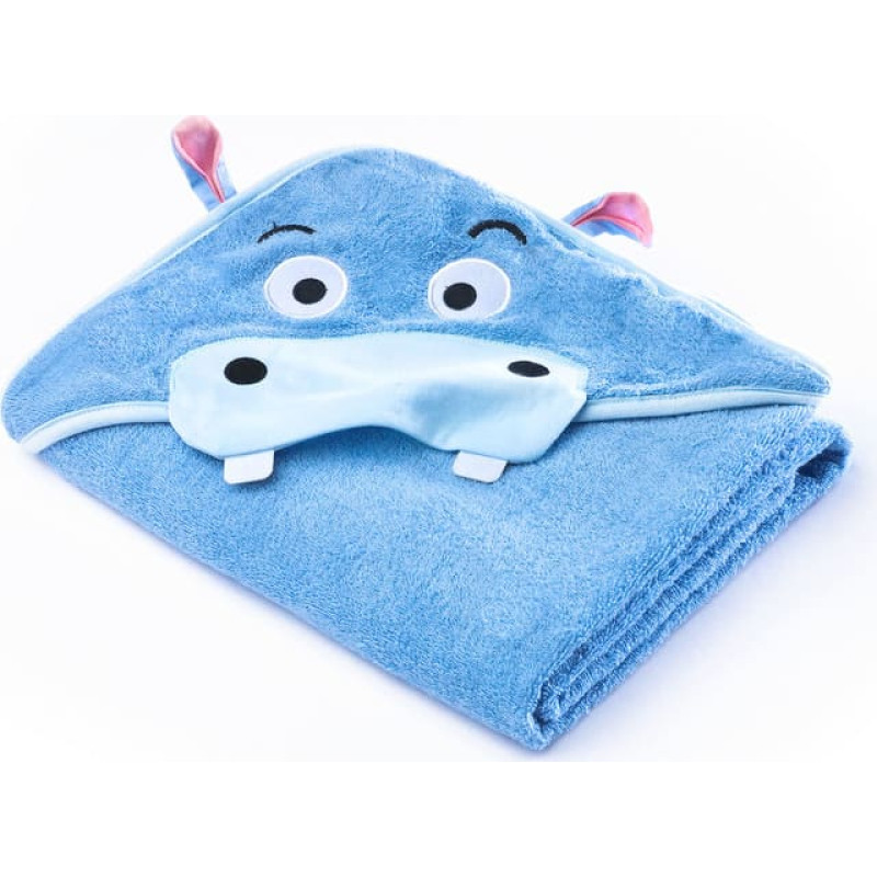 Sensillo Water Friends soft bath towel – blue hippo