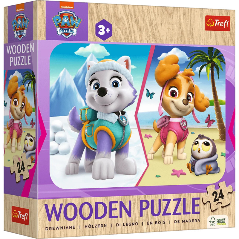 DZIEWCZĘCY PSI PATROL *24* PUZZLE DREWNI