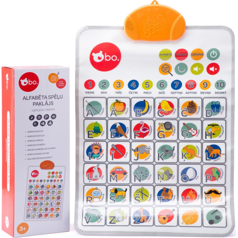BO . Izglītojoša rotaļlieta - Alfabēta spēļu paklājs (Latviešu val.)