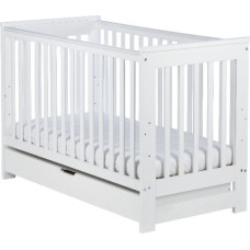 Drewex bērnu gultiņa IVE– balta, ar atvilktni