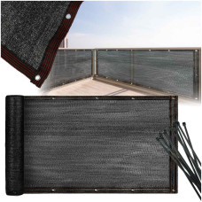 Balkona pārsegs LUARO maskas paklājs, tonējošais tīkls balkonam, terasei 150g/m2 105x500cm UV starojums