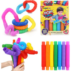 RURKI SENSORYCZNE KOLOROWE 7 SZTUK