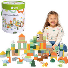 Classic World Zestaw Drewnianych Klock&oacute;w Leśny Świat 100 el.