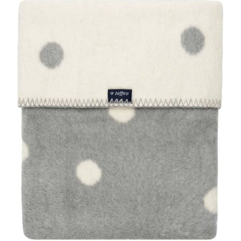 Womar Blanket - WOMAR - COTTON - size 100x150 - GREY / ECRU