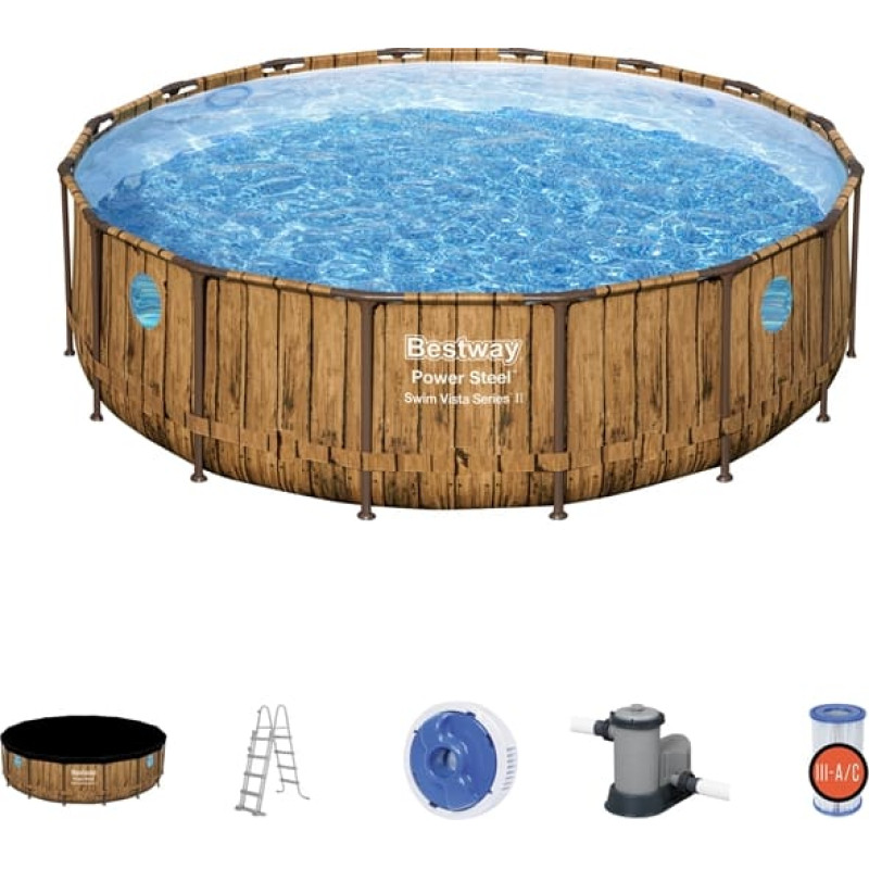 Bestway 56725 Power Steel Swim Vista Series Pool Set