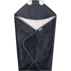 Sensillo CARRY COT SWADDLE BLANKET PLUSH RAM 75X75 GRAPHITE