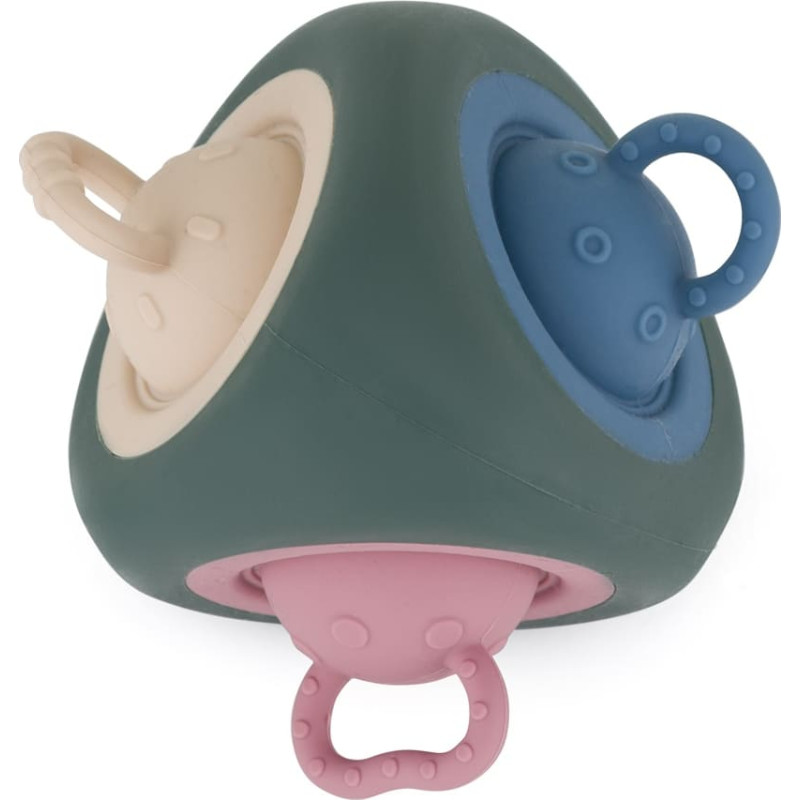 Petite&Mars 584817 Silikonowa zabawka sensoryczna Pop Triangle Misty Green 6 m+