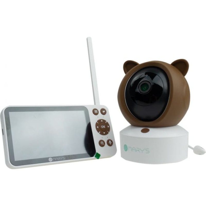 Mary's MW61499 – Bērnu uzraudzības ierīces 2-vienā, kamera Brūnais lācītis, WiFi, TUYA