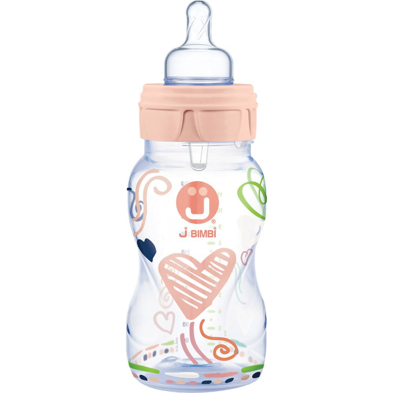 Anti-colic feeding bottle Trendy 330ml peach