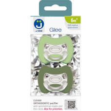2-pack. Smart pacifiers Glee 6m+ sage-green