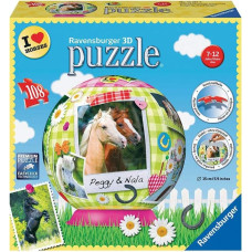 Ravensburger Apaļā 3D puzle, 108 gab., Zirgi