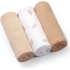 Babyono 828/02 SUPER SOFT CRUSHED MUSLIN DIAPERS BEIGE