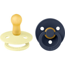 Bibs Colour Round Mānekļi no dabiskā kaučuka Luna/Deep space 6-18m 2gab.