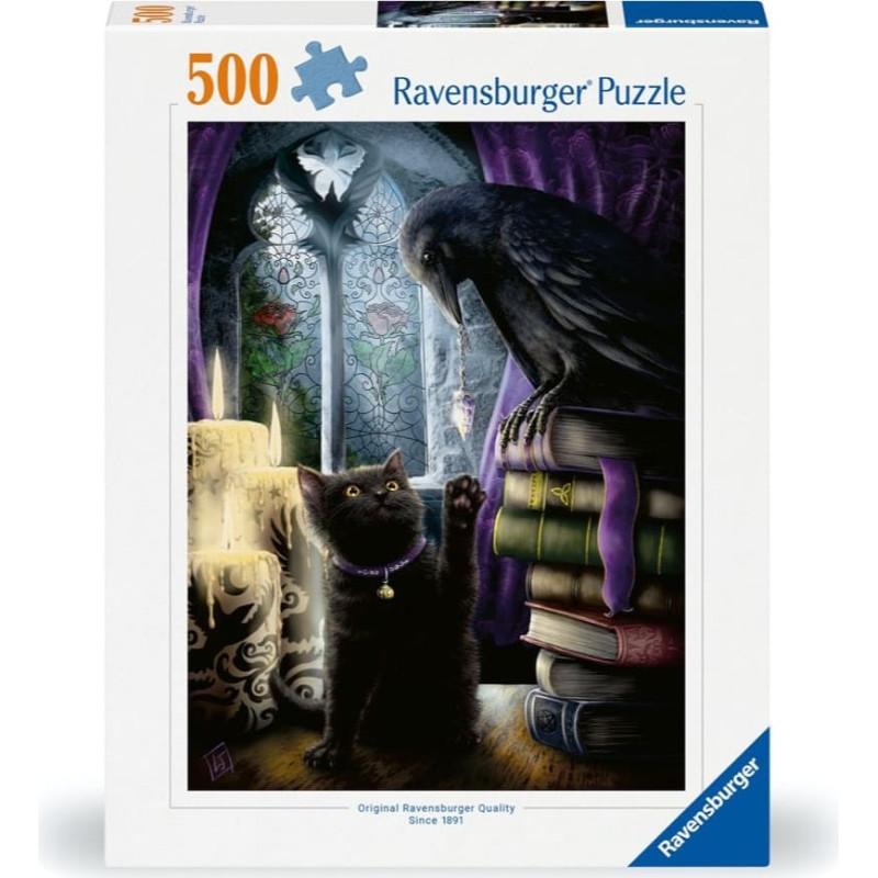 Ravensburger Puzle R 500 Melnais kaķis un krauklis