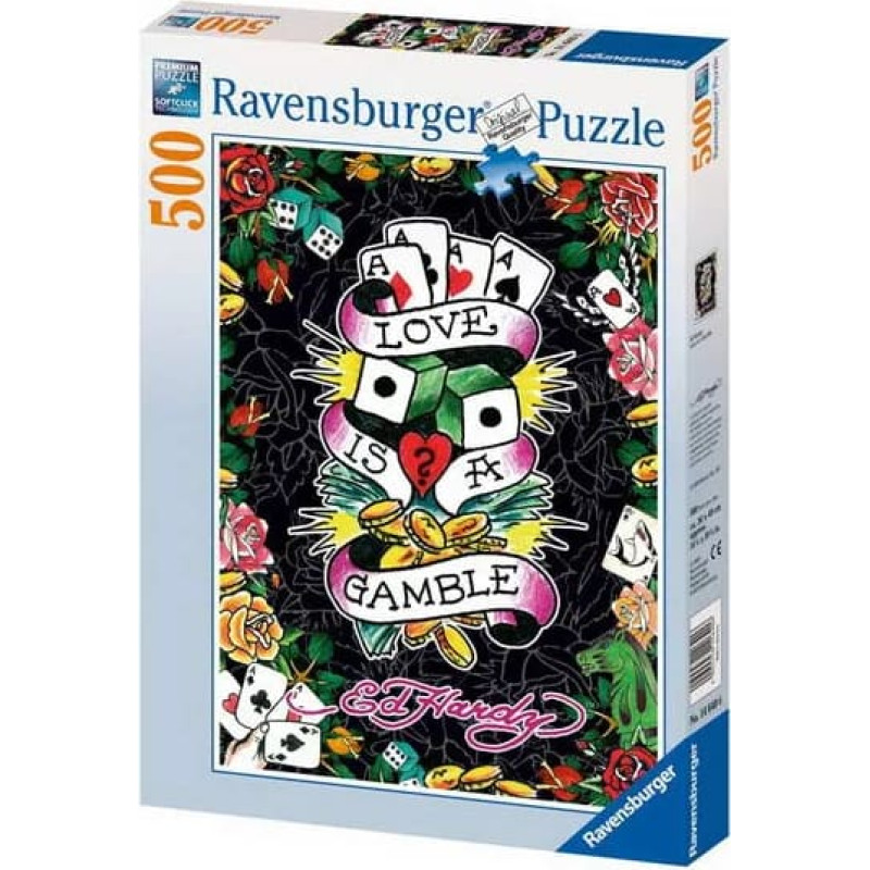 Ravensburger Puzle 500 Ed Hardy: Mīlestība ir...