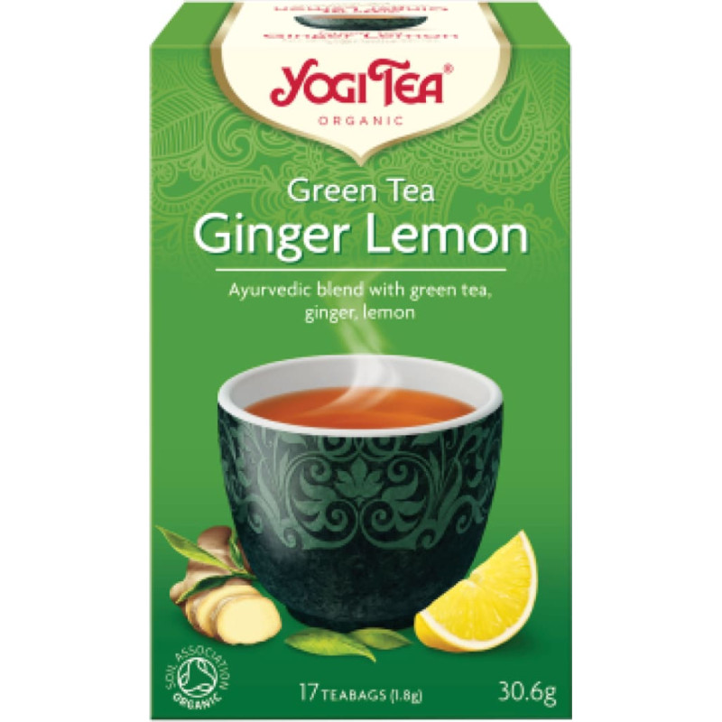 Yogitea Zaļā tēja ar ingveru, citronu