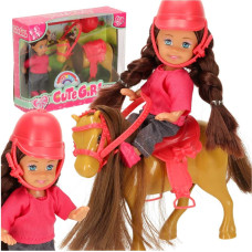 Lelle-jātniece ar zirgu un aksesuāriem 5 el. KX3458