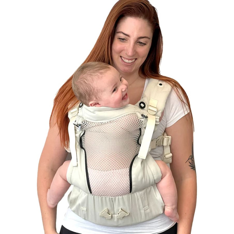 Bbl&uuml;v Chimparoo Ev&ouml;Air ergonomiska bērnu ķengursoma, 3&ndash;30 kg, bē&scaron;a