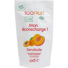 Toofruit Sensibulle organisks ziepju nesaturo&scaron;s bērnu du&scaron;as gels ar aprikožu-persiku aromātu, 400 ml REFILL