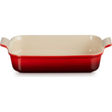 Le Creuset Cepamtrauks taisnstūra Heritage akmens masas 32x24cm / 4L sarkans