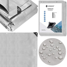 Springos Dārza brezents 3x4 m 260g/m2 pastiprināta aizsargplēve automa&scaron;īnai, pelēka