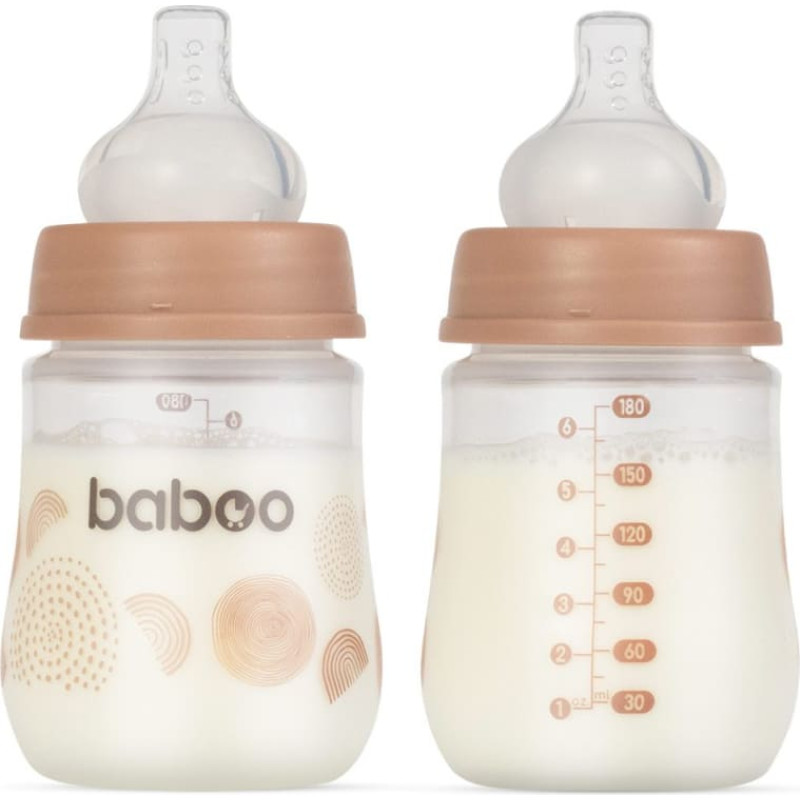 Baboo Pretkoliku zīdaiņu pudele AU NATURALE, 0+ mēne&scaron;i, 180 ml