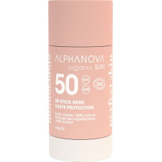 Alphanova Sun SPF50 saules aizsardzības bez smaržas organisks tonējo&scaron;s BB zīmulis sejai Nude, 17 ml