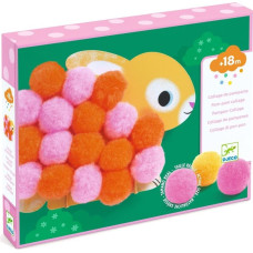 Djeco Kolāžas ar pomponiem &ndash; Dzīvnieki un aplī&scaron;i