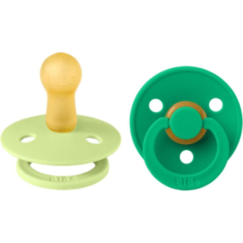 Bibs Colour Round SS26 Mānekļi no dabiskā kaučuka Matcha / Cactus 0-6m 2pcs