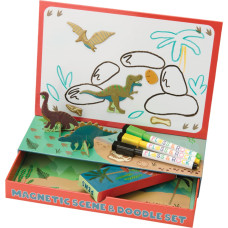 Floss & Rock Magnētiskā spēle un zīmē&scaron;anas komplekts, Dinozauri