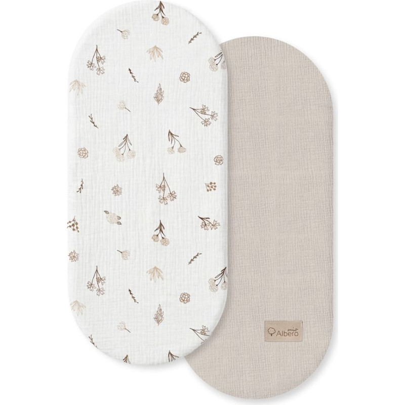 Albero Mio Prześcieradło do gondoli 2-pak 80x35 Wild Flowers CM2