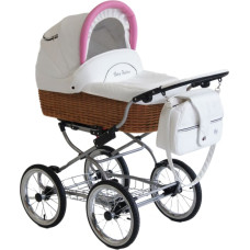 Baby Fashion SCARLETT Universālie rati 3in1, NW-2 Balts/Rozā/Naturāls (White--Pink-Nature)