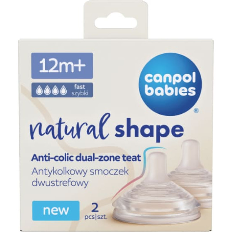 Canpol 21/753 Smoczek dwustrefowy Natural Shape 12 m + 2 szt