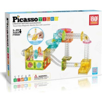 Picasso Tiles Magnētiskais konstruktors Marble Run 80 detaļas, PTMG80