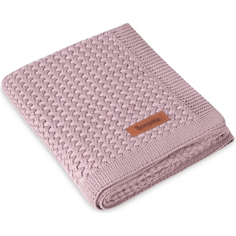 Sensillo BLANKET GRIDO 80X100 LAVENDER