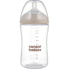Canpol Natural Shape zīdaiņu pudelīte ar divzonu knupīti, 260 ml, 35/401